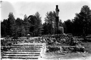 The ruins of the old church