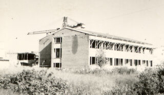 Kuusamo high school’s second construction site, 1961