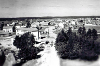 The church town as seen from the belltower 1950