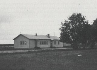 Temporary barrack church 1946