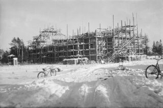 Kuusamo’s church’s building site 1949